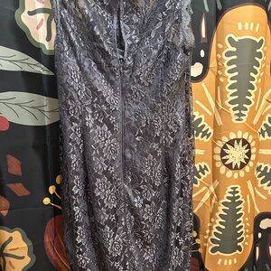 Elegant Gray Lace Dress